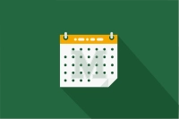 clip art of a calendar on a green background